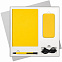Подарочный набор Sky, желтый (ежедневник, ручка, аккумулятор) с логотипом в Волгограде заказать по выгодной цене в кибермаркете AvroraStore