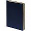 Ежедневник Nebraska Flex, недатированный, синий с золотистым с логотипом в Волгограде заказать по выгодной цене в кибермаркете AvroraStore