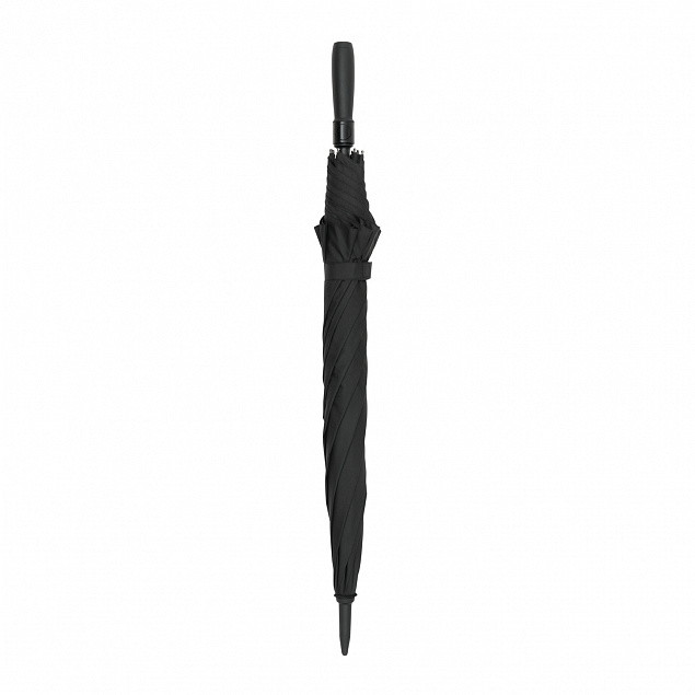Зонт-трость Bora, черный с логотипом в Волгограде заказать по выгодной цене в кибермаркете AvroraStore