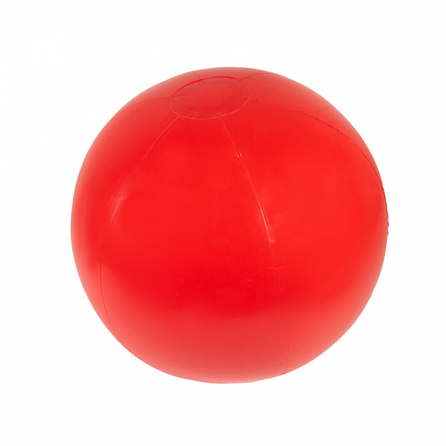 Мяч пляжный надувной; красный; D=40-50 см, не накачан, ПВХ с логотипом в Волгограде заказать по выгодной цене в кибермаркете AvroraStore