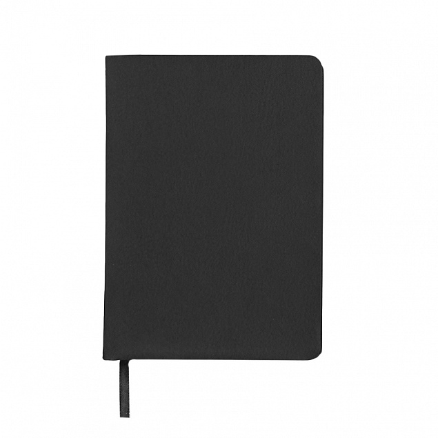 Ежедневник недатированный Duncan, А5,  черный, белый блок с логотипом в Волгограде заказать по выгодной цене в кибермаркете AvroraStore