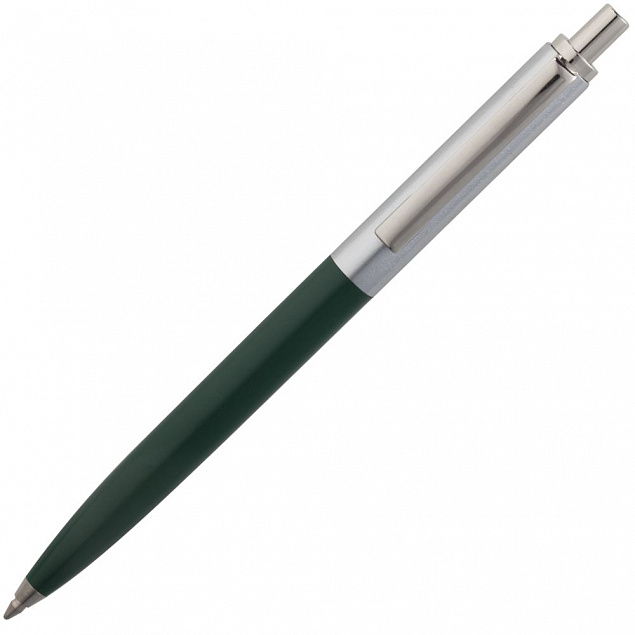 Ручка шариковая Popular, зеленая с логотипом в Волгограде заказать по выгодной цене в кибермаркете AvroraStore