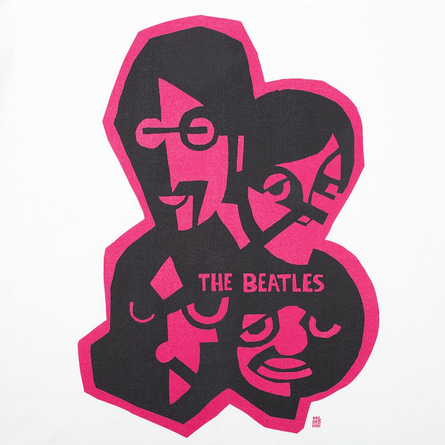 Футболка «Меламед. The Beatles», белая с логотипом в Волгограде заказать по выгодной цене в кибермаркете AvroraStore