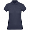 Рубашка поло женская Inspire, темно-синяя с логотипом в Волгограде заказать по выгодной цене в кибермаркете AvroraStore