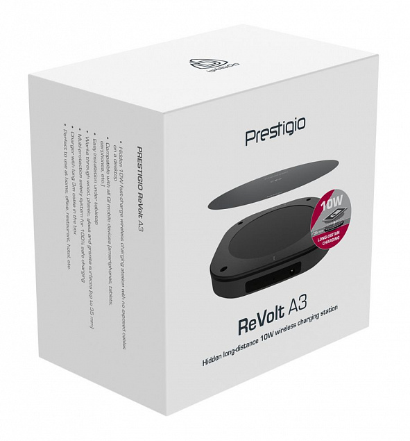 Беспроводное зарядное устройство Revolt A3 с логотипом в Волгограде заказать по выгодной цене в кибермаркете AvroraStore
