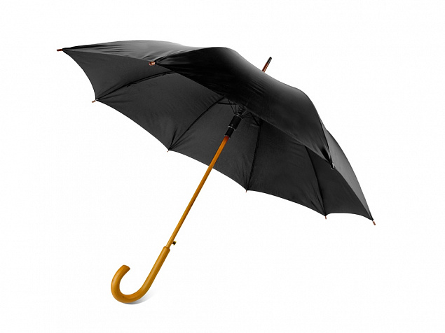 Зонт-трость Радуга, черный с логотипом в Волгограде заказать по выгодной цене в кибермаркете AvroraStore