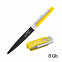 Набор ручка + флеш-карта 8 Гб в футляре, черный/желтый, покрытие soft touch # с логотипом в Волгограде заказать по выгодной цене в кибермаркете AvroraStore