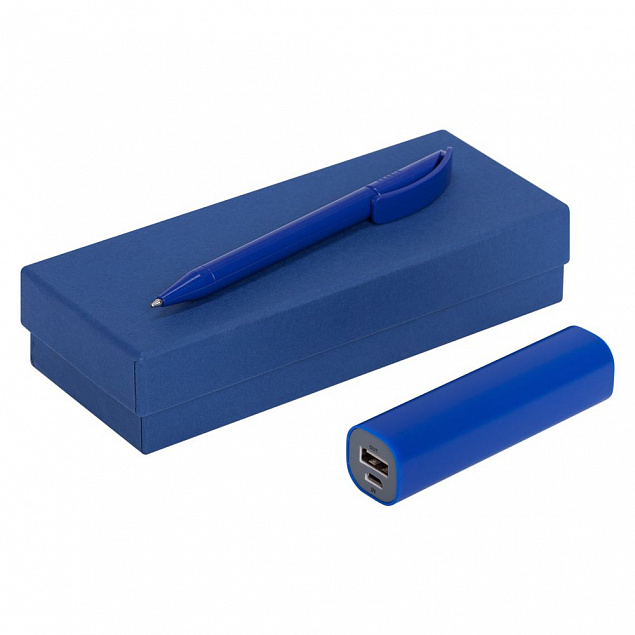 Коробка Mini, синяя с логотипом в Волгограде заказать по выгодной цене в кибермаркете AvroraStore
