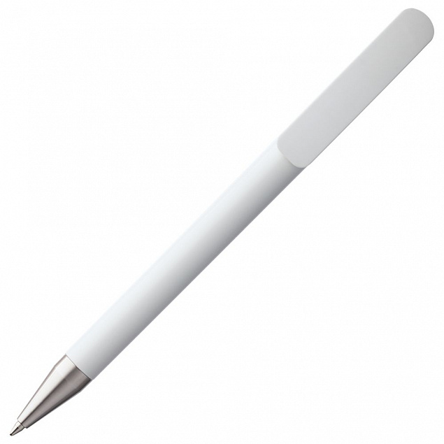 Ручка шариковая Prodir DS3 TPC, белая с логотипом в Волгограде заказать по выгодной цене в кибермаркете AvroraStore