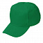 Бейсболка "Fortuna", 5 клиньев,  застежка на липучке, зеленый, 100% полиэстер, плотность 140 г/м2 с логотипом в Волгограде заказать по выгодной цене в кибермаркете AvroraStore