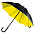 Зонт-трость Downtown, черный с золотистым с логотипом в Волгограде заказать по выгодной цене в кибермаркете AvroraStore