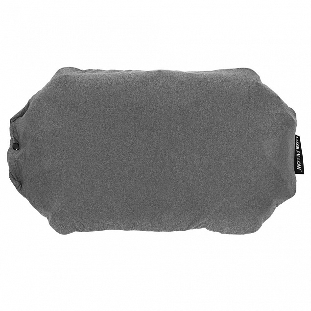 Надувная подушка Pillow Luxe, серая с логотипом в Волгограде заказать по выгодной цене в кибермаркете AvroraStore