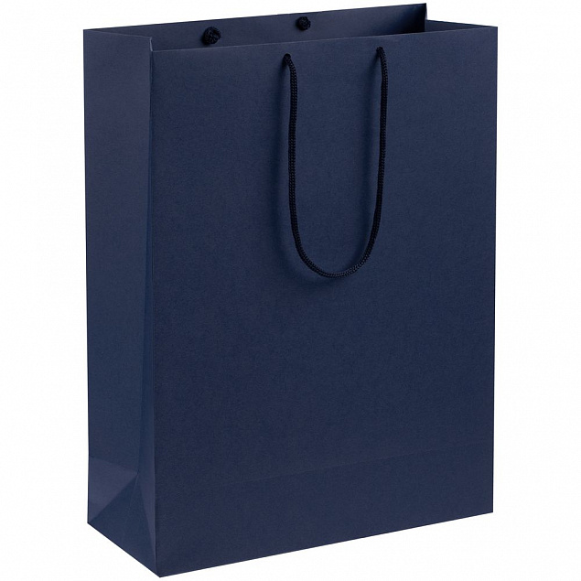 Пакет бумажный Porta XL, темно-синий с логотипом в Волгограде заказать по выгодной цене в кибермаркете AvroraStore