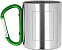 Кружка металлическая с карабином с логотипом в Волгограде заказать по выгодной цене в кибермаркете AvroraStore