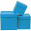 Коробка Cube M, голубая с логотипом в Волгограде заказать по выгодной цене в кибермаркете AvroraStore