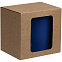 Коробка с окном для кружки Window, ver.2, крафт с логотипом в Волгограде заказать по выгодной цене в кибермаркете AvroraStore