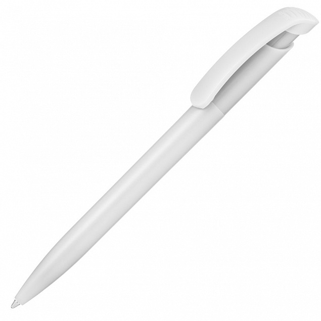 Ручка шариковая Clear Solid, белая с логотипом в Волгограде заказать по выгодной цене в кибермаркете AvroraStore