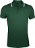 Рубашка поло мужская PASADENA MEN 200 с контрастной отделкой, зеленая с белым с логотипом в Волгограде заказать по выгодной цене в кибермаркете AvroraStore