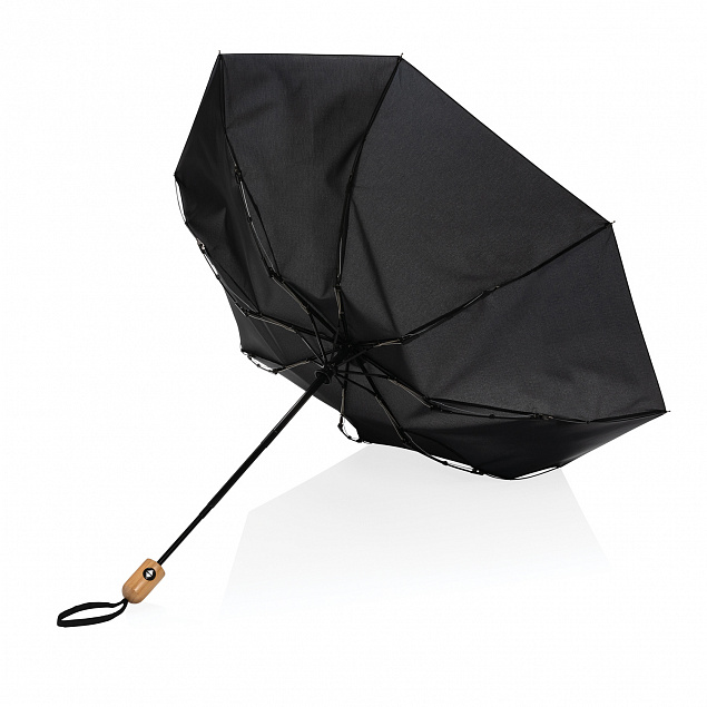 Автоматический зонт Impact из RPET AWARE™ с бамбуковой ручкой, d94 см с логотипом в Волгограде заказать по выгодной цене в кибермаркете AvroraStore