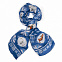 Шаль Gourji "Животные" 140х180 модаль/кашемир синяя с логотипом в Волгограде заказать по выгодной цене в кибермаркете AvroraStore