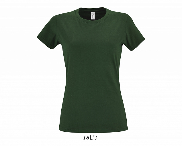 Фуфайка (футболка) IMPERIAL женская,Темно-зеленый L с логотипом в Волгограде заказать по выгодной цене в кибермаркете AvroraStore