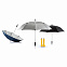 Зонт-трость антишторм Hurricane 27, черный с логотипом в Волгограде заказать по выгодной цене в кибермаркете AvroraStore