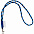 Шнурок для бейджа Tube Long, черный с синим с логотипом в Волгограде заказать по выгодной цене в кибермаркете AvroraStore