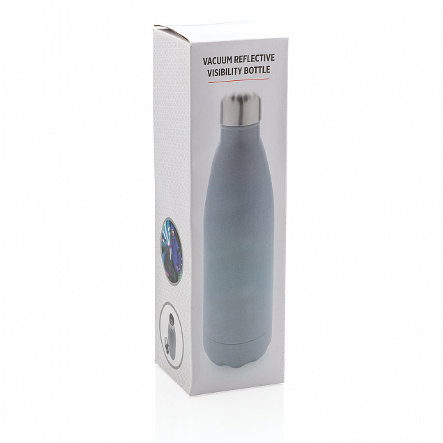 Вакуумная бутылка со светоотражающим покрытием с логотипом в Волгограде заказать по выгодной цене в кибермаркете AvroraStore
