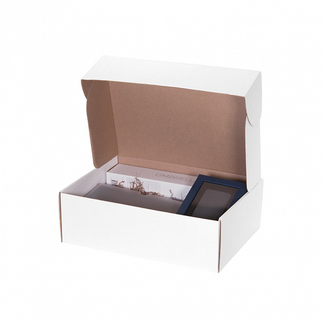 Подарочный набор Portobello серый-2 в большой универсальной подарочной коробке (Ежедневник Rain, Зонт Nord, PB Stone Island) с логотипом в Волгограде заказать по выгодной цене в кибермаркете AvroraStore