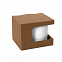 Коробка для кружек 23504, 26701, размер 12,3х10,0х9,2 см, микрогофрокартон, коричневый с логотипом в Волгограде заказать по выгодной цене в кибермаркете AvroraStore