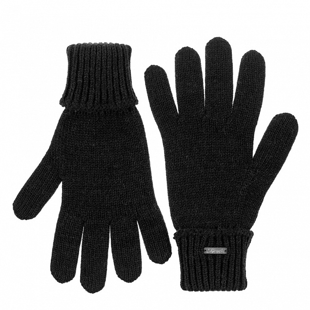 Перчатки Alpine, черные с логотипом в Волгограде заказать по выгодной цене в кибермаркете AvroraStore