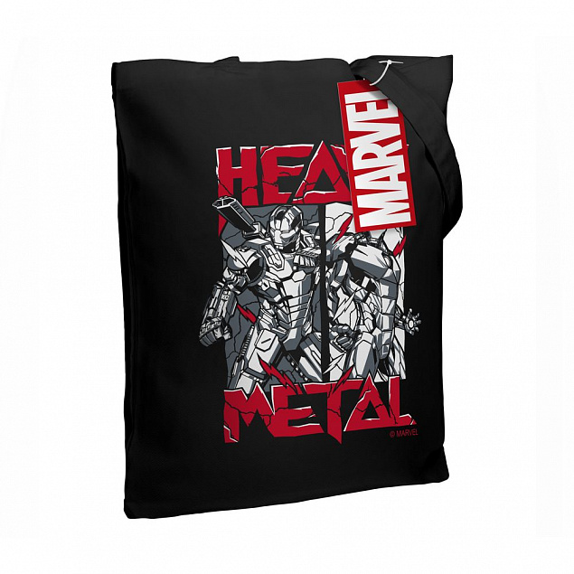 Холщовая сумка Heavy Metal, черная с логотипом в Волгограде заказать по выгодной цене в кибермаркете AvroraStore