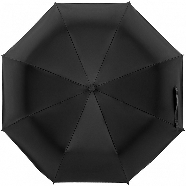 Зонт складной с защитой от УФ-лучей Sunbrella, черный с логотипом в Волгограде заказать по выгодной цене в кибермаркете AvroraStore