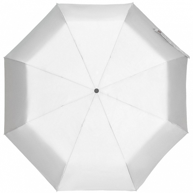 Зонт складной Manifest со светоотражающим куполом, серый с логотипом в Волгограде заказать по выгодной цене в кибермаркете AvroraStore