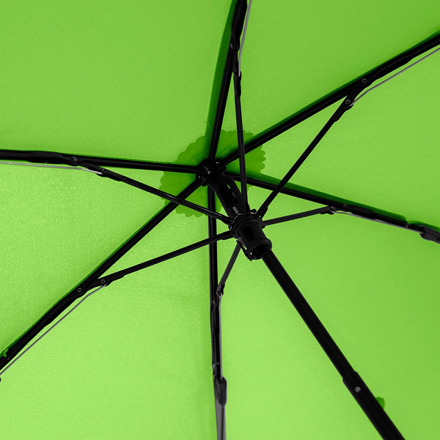 Зонт складной Zero 99, зеленый с логотипом в Волгограде заказать по выгодной цене в кибермаркете AvroraStore
