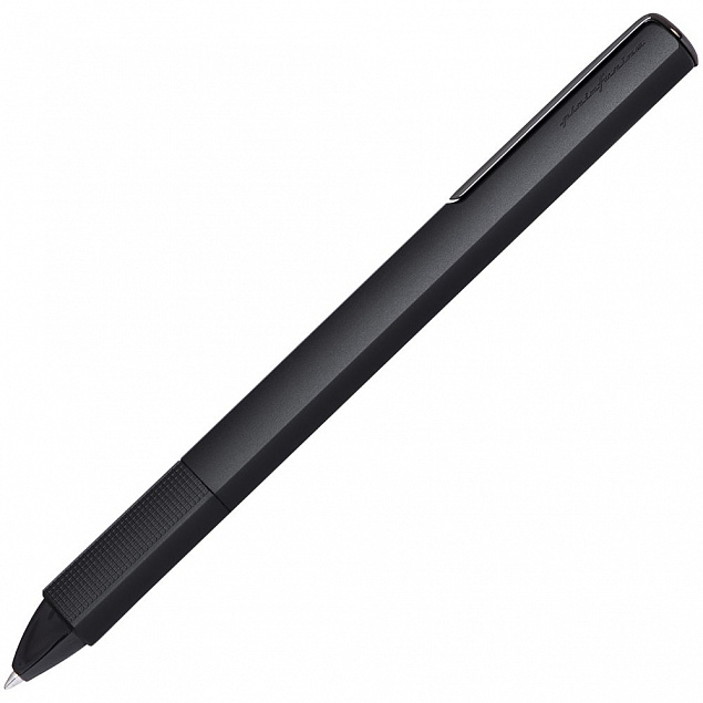 Ручка шариковая PF One, черная с логотипом в Волгограде заказать по выгодной цене в кибермаркете AvroraStore