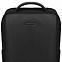 Рюкзак для ноутбука Santiago Slim с кожаной отделкой, черный с логотипом в Волгограде заказать по выгодной цене в кибермаркете AvroraStore
