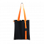 Шопер Superbag black (чёрный с оранжевым) с логотипом в Волгограде заказать по выгодной цене в кибермаркете AvroraStore