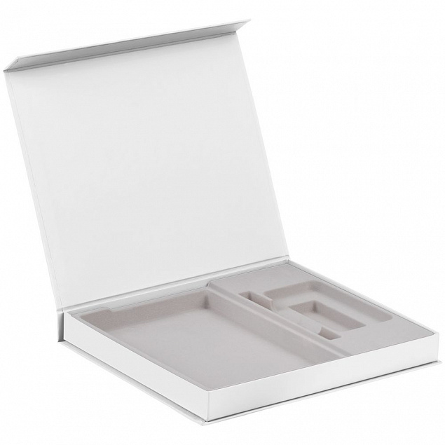 Коробка Daily Touch под ежедневник, аккумулятор и ручку, белая с логотипом в Волгограде заказать по выгодной цене в кибермаркете AvroraStore