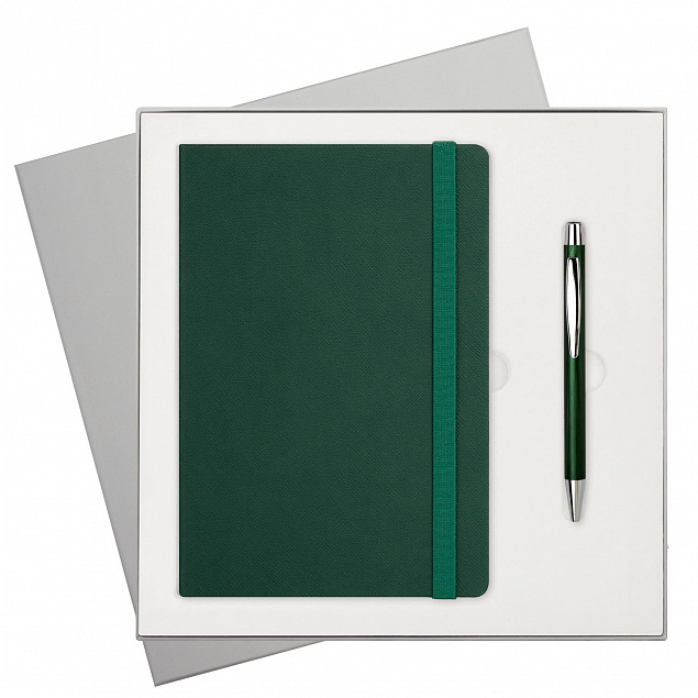 Подарочный набор Portobello/Summer time Btobook зеленый (Ежедневник недат А5, Ручка) с логотипом в Волгограде заказать по выгодной цене в кибермаркете AvroraStore