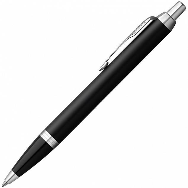 Ручка шариковая Parker IM Essential Muted Black CT, черная с логотипом в Волгограде заказать по выгодной цене в кибермаркете AvroraStore