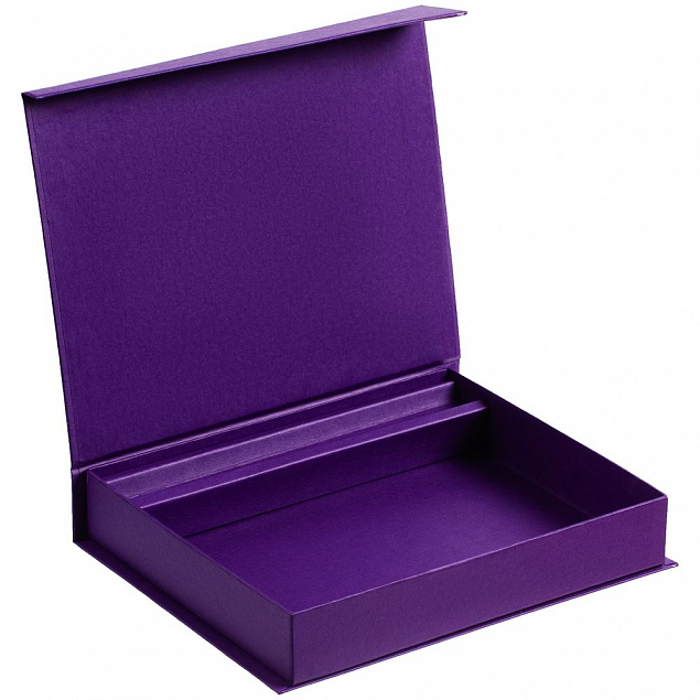 Коробка Duo под ежедневник и ручку, фиолетовая с логотипом в Волгограде заказать по выгодной цене в кибермаркете AvroraStore