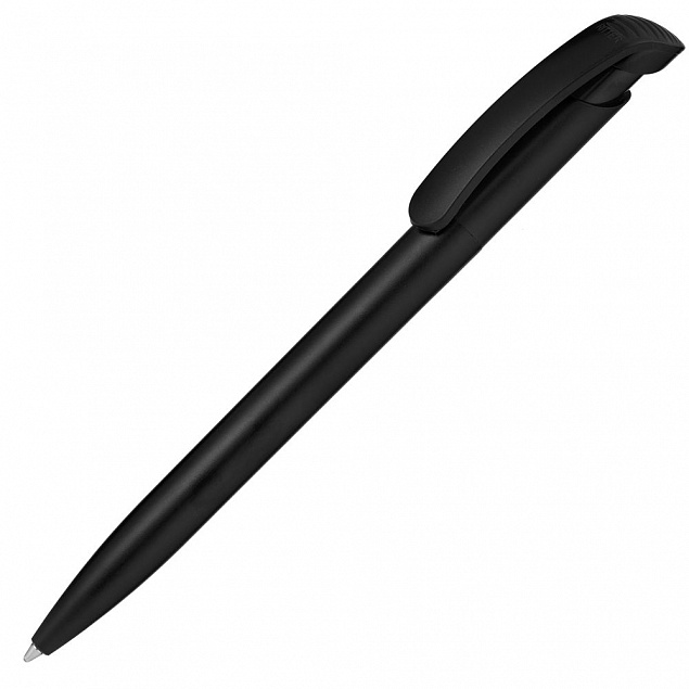 Ручка шариковая Clear Solid, черная с логотипом в Волгограде заказать по выгодной цене в кибермаркете AvroraStore