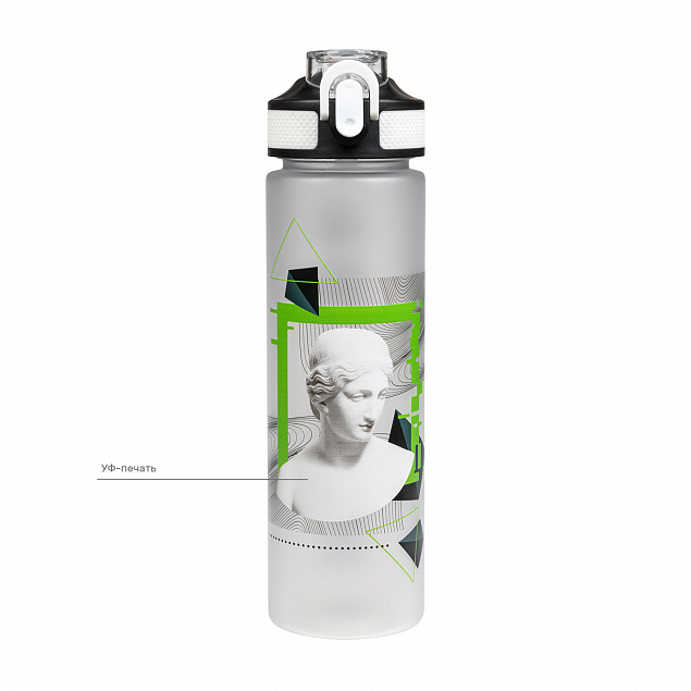Бутылка для воды Flip, белая INSPIRE с логотипом в Волгограде заказать по выгодной цене в кибермаркете AvroraStore