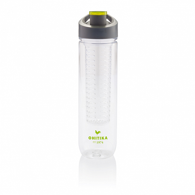 Бутылка для воды Tritan с контейнером для фруктов, 800 мл, зеленый с логотипом в Волгограде заказать по выгодной цене в кибермаркете AvroraStore