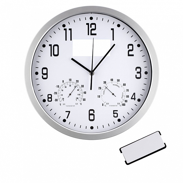 Часы настенные INSERT2, белые с логотипом в Волгограде заказать по выгодной цене в кибермаркете AvroraStore
