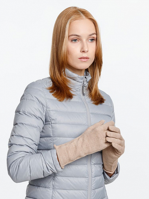 Перчатки Alpine, удлиненные, бежевые с логотипом в Волгограде заказать по выгодной цене в кибермаркете AvroraStore