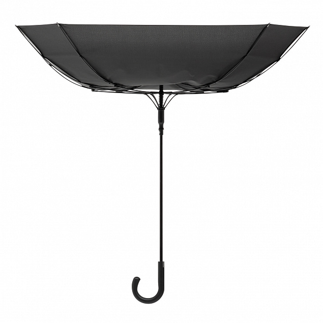 Зонт-трость с квадратным куполом, Mistral, черный с логотипом в Волгограде заказать по выгодной цене в кибермаркете AvroraStore