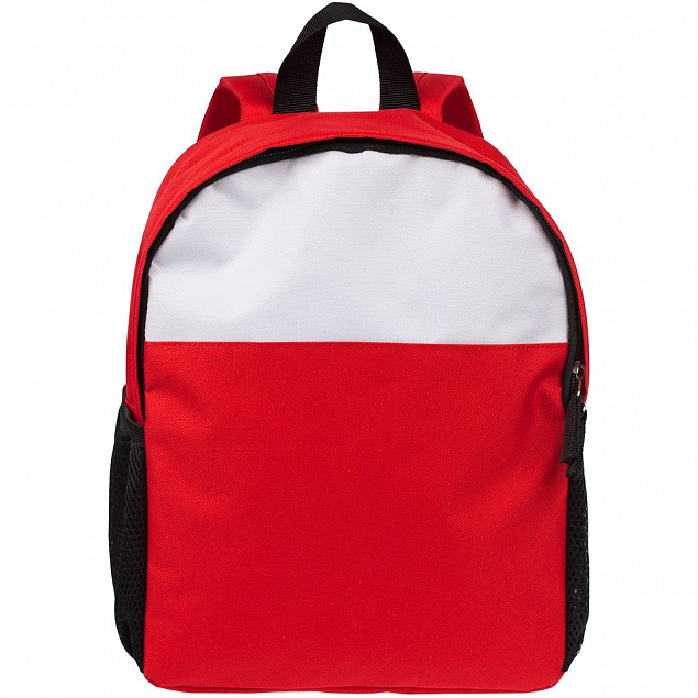 Детский рюкзак Comfit, белый с красным с логотипом в Волгограде заказать по выгодной цене в кибермаркете AvroraStore