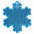 Пешеходный светоотражатель «Снежинка», синий с логотипом в Волгограде заказать по выгодной цене в кибермаркете AvroraStore